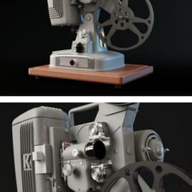 Turbosquid Keystone 109D 8mm Cinema Projector Free Download