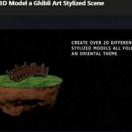 Udemy Blender 3D Model a Ghibli Art Stylized Scene Free Download