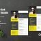 Yellow And Dark CV Resume Free Download