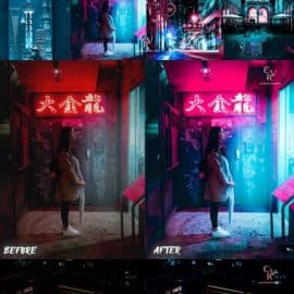 CreativeMarket 6 Cyberpunk Lightroom Presets 6306759 Free Download