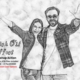 CreativeMarket Sketch Oil Effect Photoshop Action 5639205 Free Download