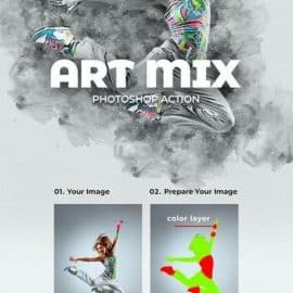 GraphicRiver Art Photoshop Action 4 in 1 Bundle 29133173 Free Download