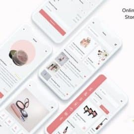 Online Cosmetics Store App UI Kit Free Download