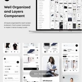 Rika eCommerce Mobile App UI Kit Free Download