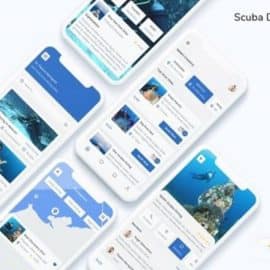 Scuba Diving Finder App UI Kit Free Download