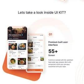 Yummie Premium Food Order App UI Kit Free Download