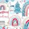 Christmas rainbow design Free Download