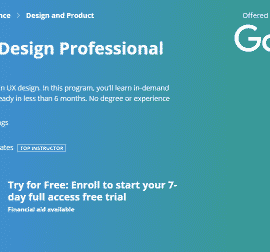 Coursera Google UX Design Professional Certificate Free Download