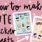 How to Make Cute Sticker Sheets in Procreate and Cricut Design Space-For Beginners