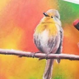 Layering Oil Pastels 101 : Paint a Realistic Bird with Autumn Colors