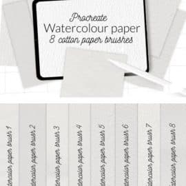 CreativeMarket Procreate watercolor cotton paper 6135346 Free Download