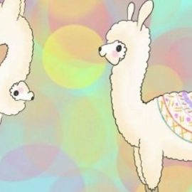 Fun Easygoing Procreate Pastel Magic Llama Illustration