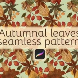 Create an Autumnal Leaves, Dropdown, Seamless Pattern in Procreate + Tips