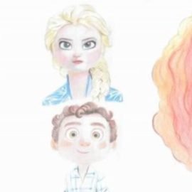 How to Sketch & Draw Cartoon Character with Colored Pencil