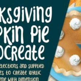 Thanksgiving Pumpkin Pie in Procreate Using Gaussian Blur, Selections and Gouache Brushes