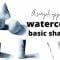 Watercolor Basic Shapes | Learn Watercolor With Monochrome Painting