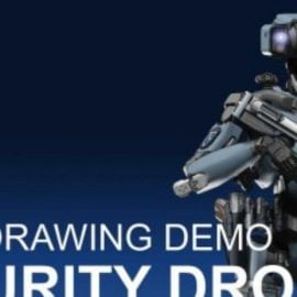 Mech Drawing Demo: Security Drone