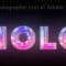 Holographic text in Adobe Photoshop