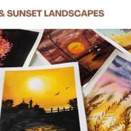 Sunrise & Sunset Landscapes – 15 Days Watercolor Challenge