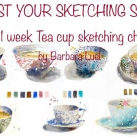 Watercolor Sketching Challenge: 7 Days of Tea Cups to boost your skills