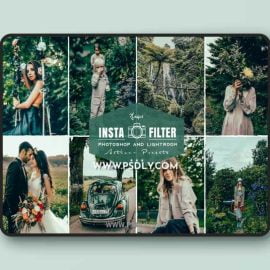 Insta Filter Green Photoshop & Lightroom Presets VG6JUE2 Free Download