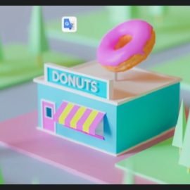 Udemy – Blender 3D: Easy Cartoon Donut Shop Scene Free Download