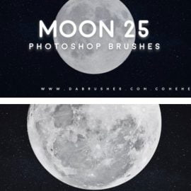 25 Moon Brushes For Photoshop Free Download