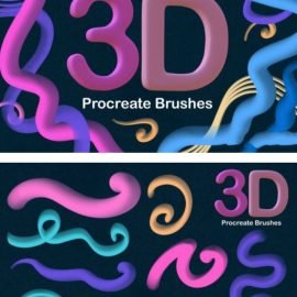 3D Pop Procreate Brushes Free Download