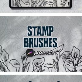 Calla Lily Flower Brush Stamp Procreate Free Download