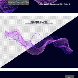 Digital Particle Waves Photoshop Brushes Free Download