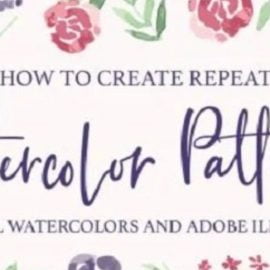 How to Create Repeat Watercolor Patterns In Adobe Illustrator