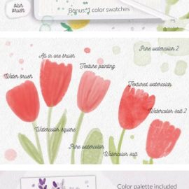 Watercolor texture aquarelle brushes Free Download