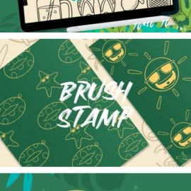 summer brush stamp Free Download