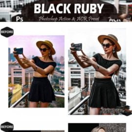 10 Black Ruby Photoshop Actions Free Download