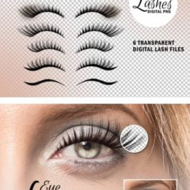 Beauty Makeup Digital Eyelash PNG Free Download