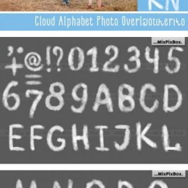 CreativeMarket Cloud Alphabet Photo Overlays 6043491 Free Download