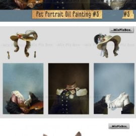 CreativeMarket Pet Portrait Oil Background v.5 6120192 Free Download