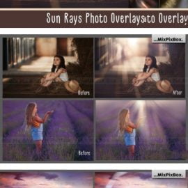 CreativeMarket Sun Rays Photo Overlays 6043690 Free Download