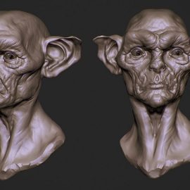 FlippedNormals Concept Sculpting an Orc Bust Free Download