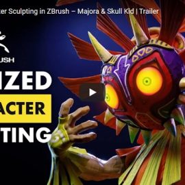 FlippedNormals – Stylized Character Sculpting in ZBrush – Majora & Skull Kid Free Download