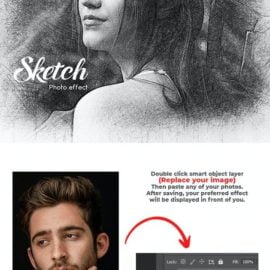 GraphicRiver Pencil Sketch Photo Effect 36915495 Free Download