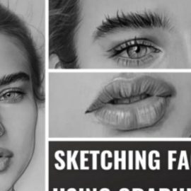 Learn to draw complete Realistic Face – Draw, Shading, Sketching with graphite pencil- Step by Step.