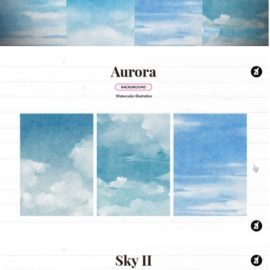 Sky Set2 Background Watercolor Free Download