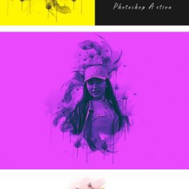 CreativeMarket Duotone Watercolor Photoshop Action 7187748 Free Download