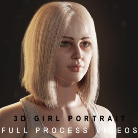 Artstation — 3D Girl Portrait – Blender 3.0 – Full process videos & 3D asset