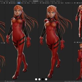 Gumroad Asuka Character Creation in Blender Free Download