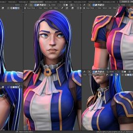 Gumroad Caitlyn Character Creation in Blender 2022 Free Download