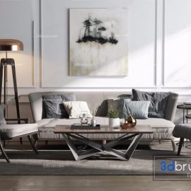 3D Brute Modern Sofa collection Free Download