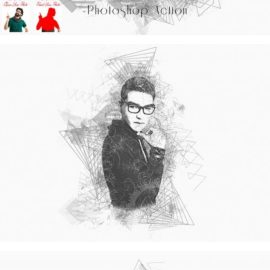 CreativeMarket Abstract Sketch Photoshop Action 7353553 Free Download