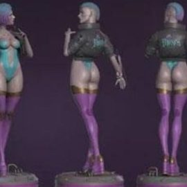 CyberPunk Girl 3D STL Free Download